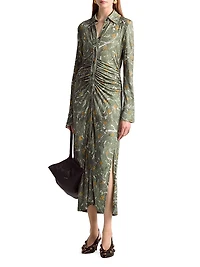 Claudia Ruched Waist Shirtdress
