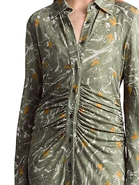 Claudia Ruched Waist Shirtdress