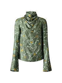 Cara Cowlneck Bird Print Top