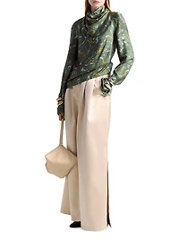 Cara Cowlneck Bird Print Top