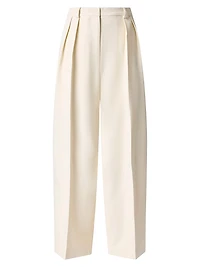 Dash Pleated Crepe Tapered Pants