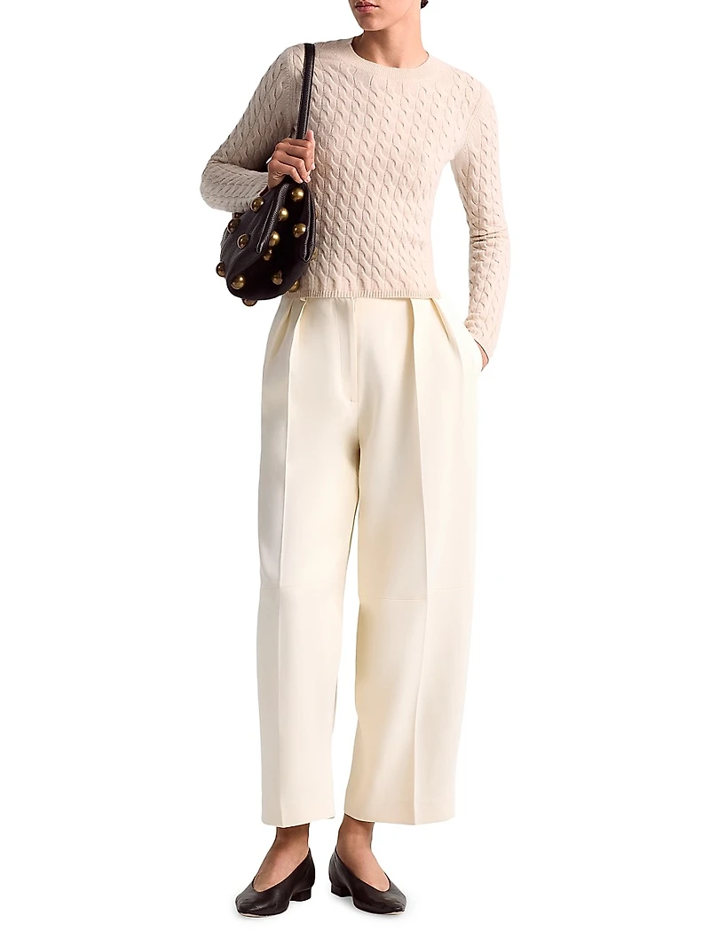 Dash Pleated Crepe Tapered Pants