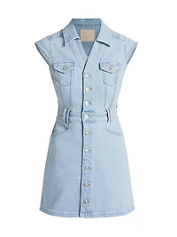Jaxsyn Denim Button-Front Minidress