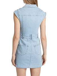 Jaxsyn Denim Button-Front Minidress