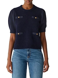 Lady Bouclé Short Puff Sleeve Sweater