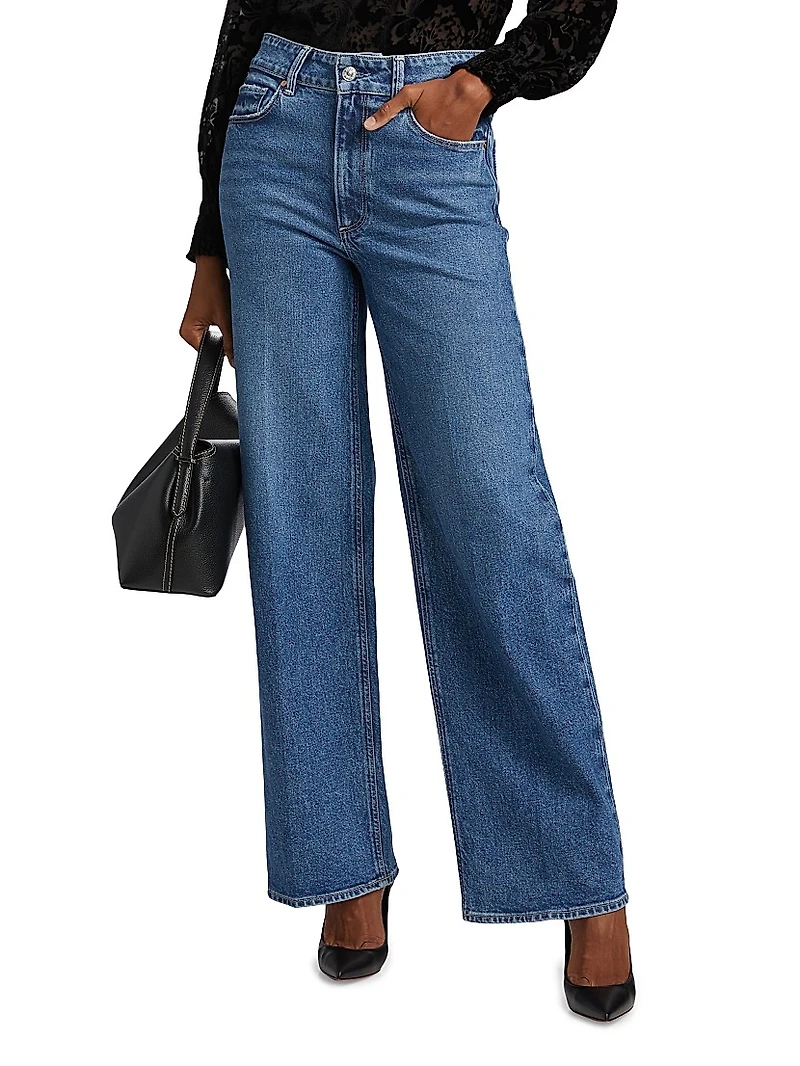 Sasha Mid-Rise Straight-Leg Jeans