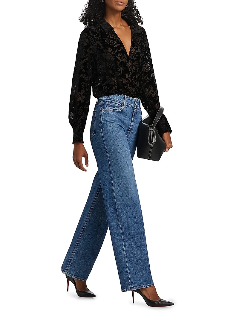 Sasha Mid-Rise Straight-Leg Jeans