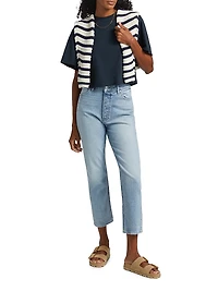 Sigrid Cotton Flounce-Sleeve Top