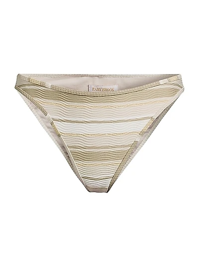 Isla Lurex Striped Bikini Bottom