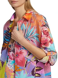 Zeru Button-Front Cover-Up Shirtdress