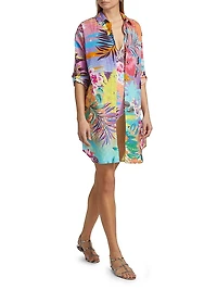 Zeru Button-Front Cover-Up Shirtdress