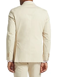 Stretch Cotton Poplin Two-Button Slim-Fit Suit
