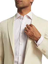 Stretch Cotton Poplin Two-Button Slim-Fit Suit