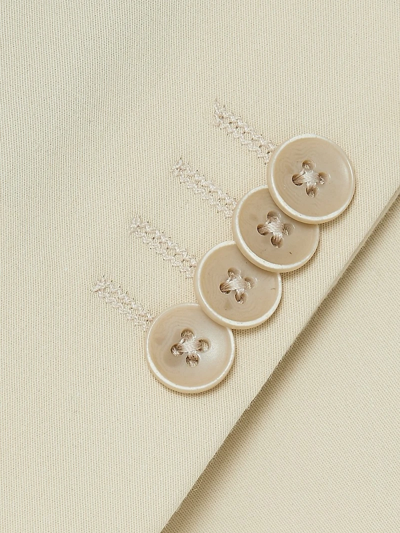 Stretch Cotton Poplin Two-Button Slim-Fit Suit