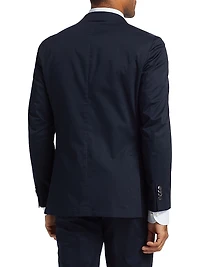 Stretch Cotton Poplin Two-Button Slim-Fit Suit