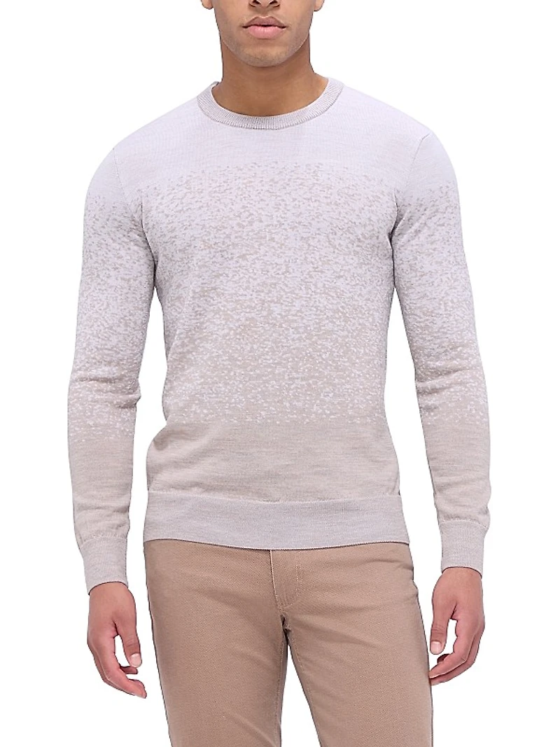 Gradient Wool Crewneck Sweater