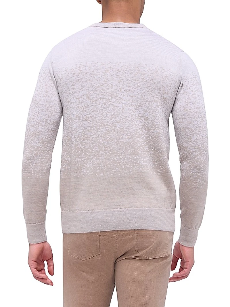 Gradient Wool Crewneck Sweater