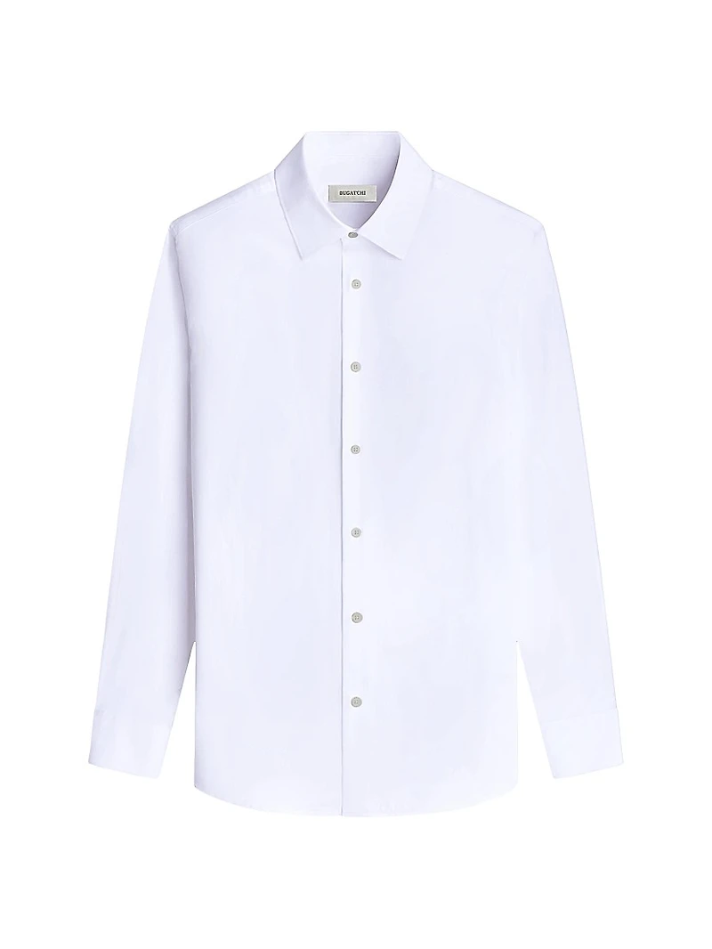 Julian Stretch Cotton Button-Front Shirt