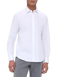 Julian Stretch Cotton Button-Front Shirt
