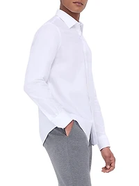 Julian Stretch Cotton Button-Front Shirt