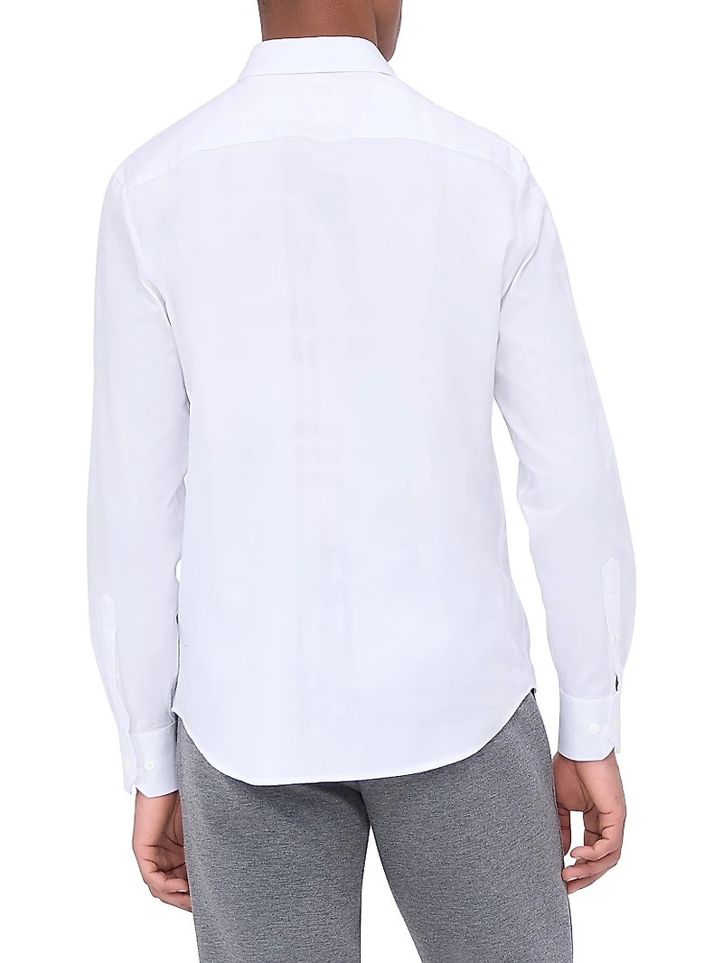 Julian Stretch Cotton Button-Front Shirt