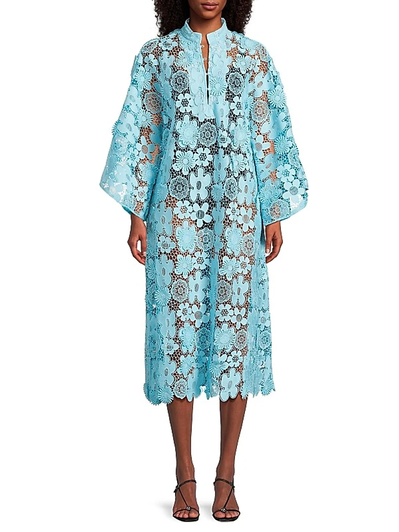 Mod Floral Lace Caftan