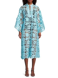 Mod Floral Lace Caftan