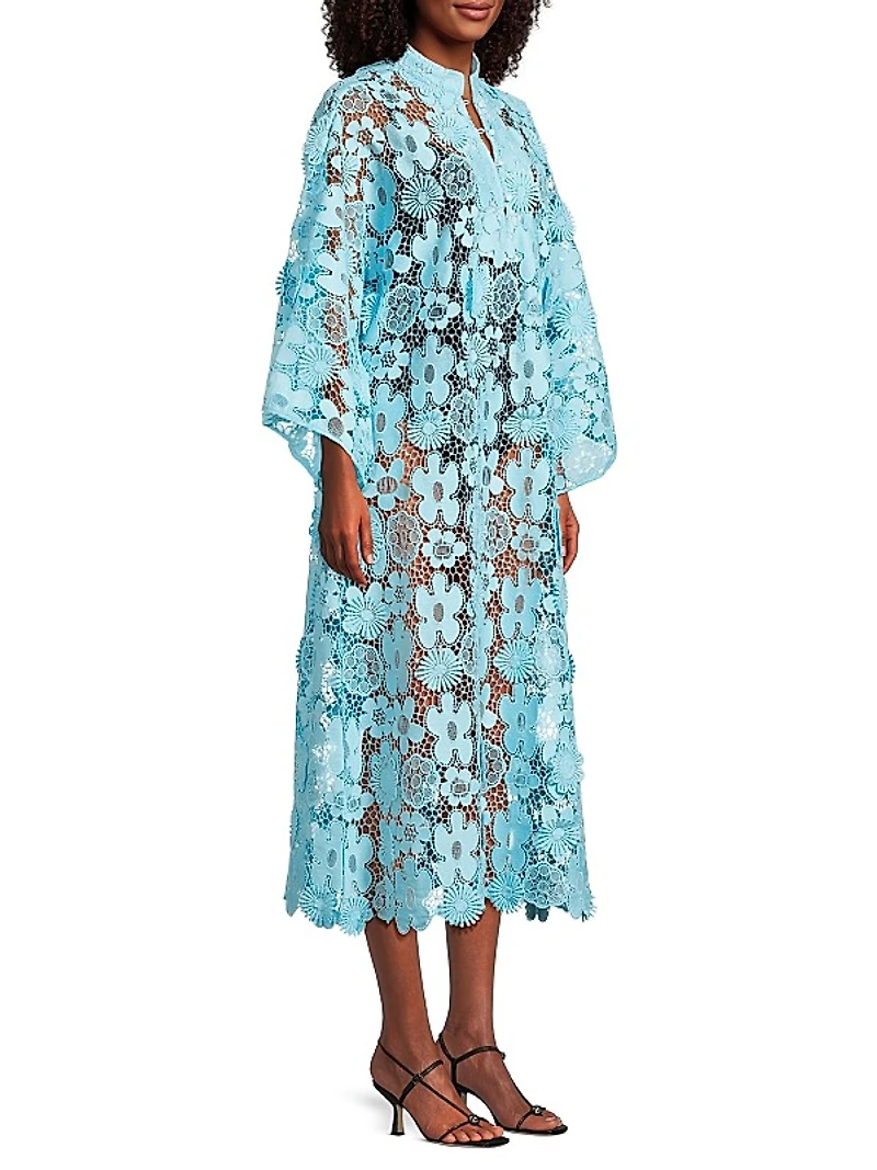 Mod Floral Lace Caftan