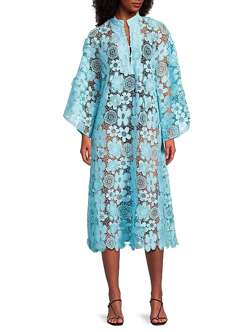 Mod Floral Lace Caftan