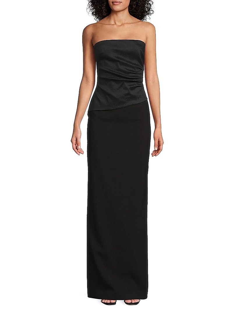 Evie Strapless Column Gown
