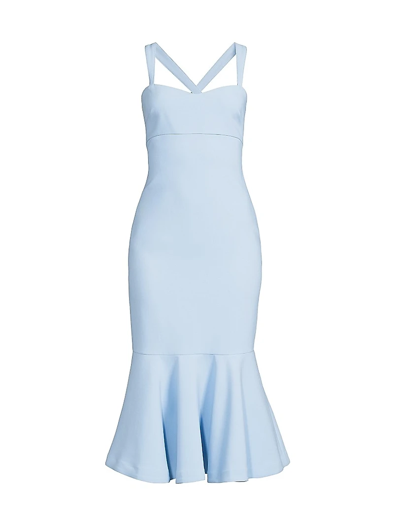 Dalia Sheath Flounce Cocktail Dress