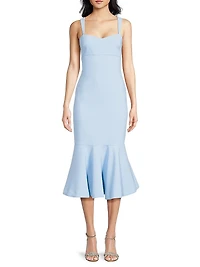 Dalia Sheath Flounce Cocktail Dress