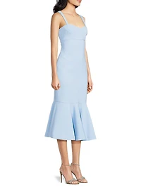 Dalia Sheath Flounce Cocktail Dress