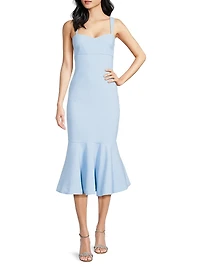 Dalia Sheath Flounce Cocktail Dress