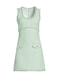 Camden Gingham Tweed Minidress