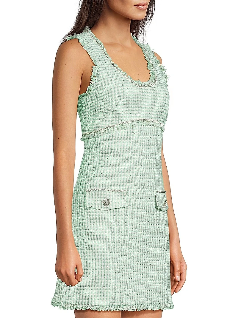 Camden Gingham Tweed Minidress