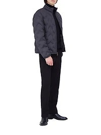 Quilted Zip Bomber Jacket