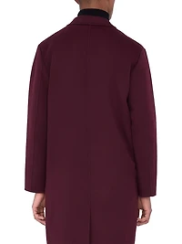 Tailored Wool-Blend Single Breasted Coat