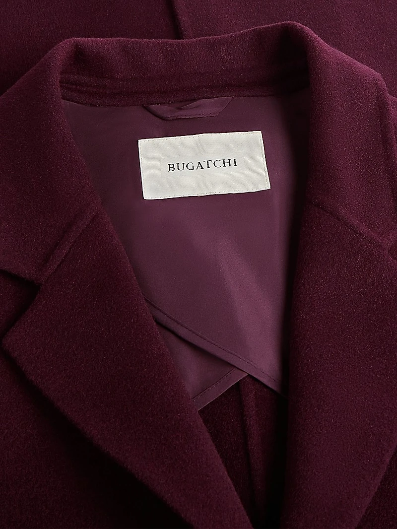 Tailored Wool-Blend Single Breasted Coat