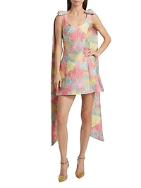 Gita Floral Brocade Minidress