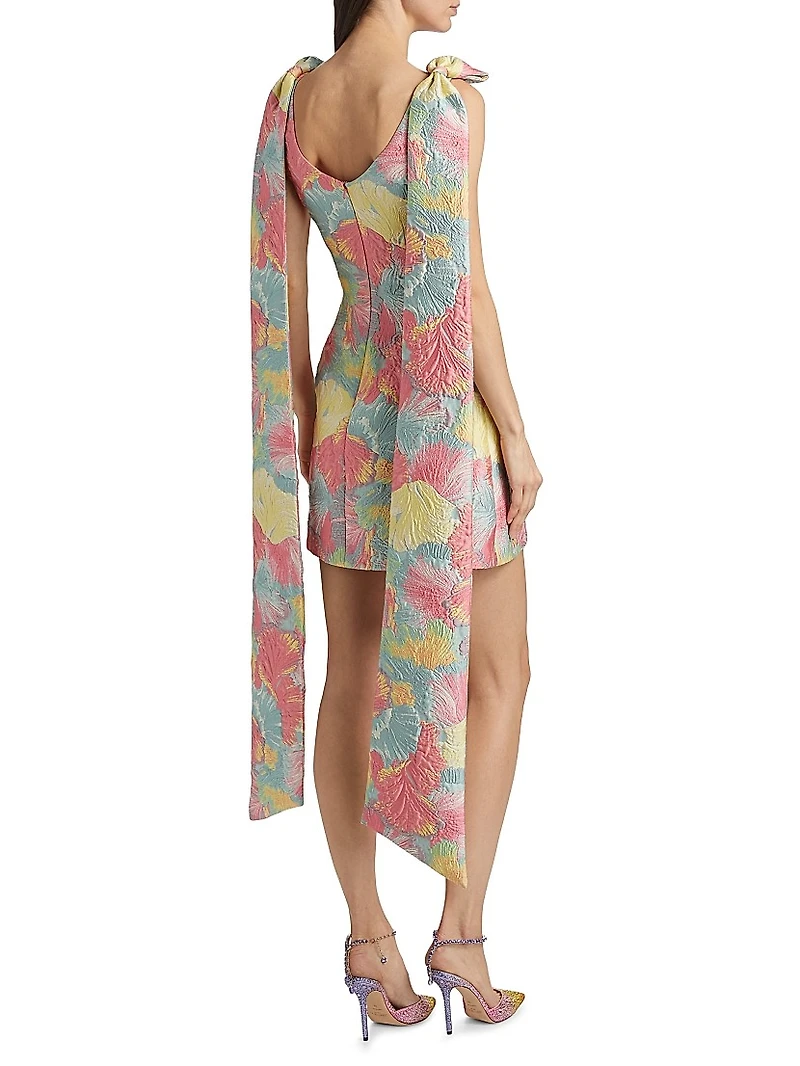 Gita Floral Brocade Minidress