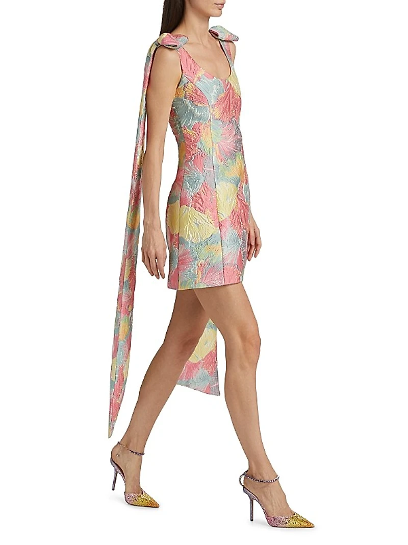 Gita Floral Brocade Minidress