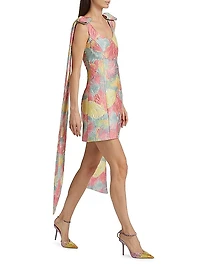 Gita Floral Brocade Minidress
