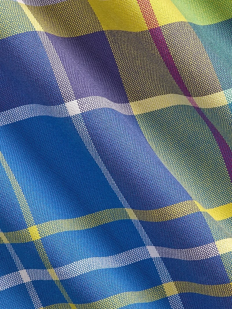 Classic-Fit Plaid Button-Down Cotton Oxford Shirt