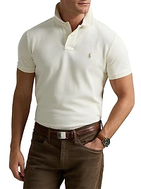 Slim-Fit Mesh Polo Shirt