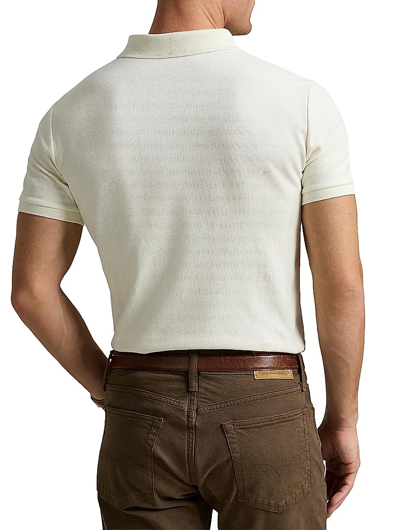 Slim-Fit Mesh Polo Shirt