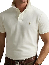 Slim-Fit Mesh Polo Shirt