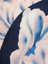 Maeve Printed Linen Strapless Midi Dress