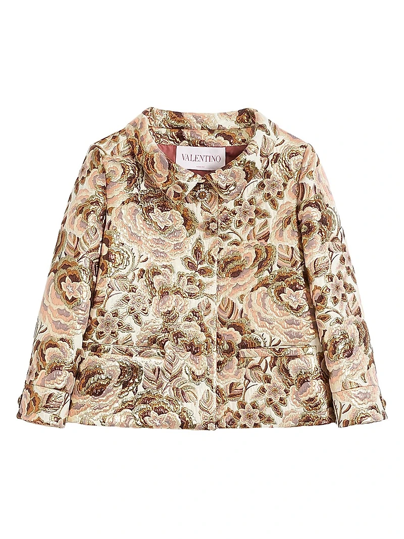 Apres L'hiver Matelasse' Rose Lurex Jacket