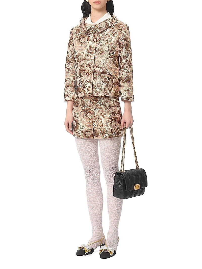 Apres L'hiver Matelasse' Rose Lurex Jacket